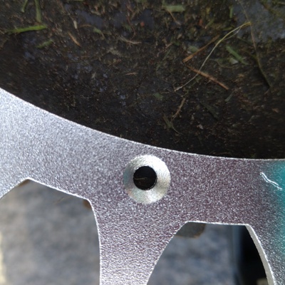 6 Plastic will cover approximately half of the hole