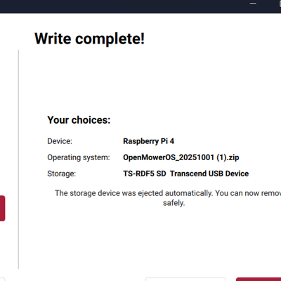 Pi Imager Step 7