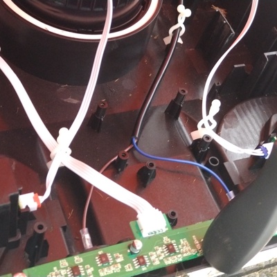 3 Front bottom view, unplug wheel sensor cables