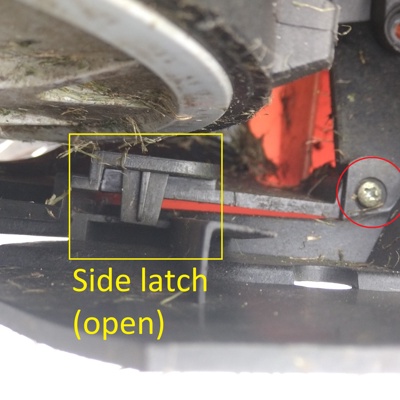 3 Maybe it's optional, you see that I've managed to unlatch it with screw in place