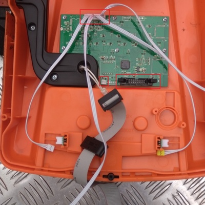2 Unplug mainboard cable, emergency sensor cable and rain sensor